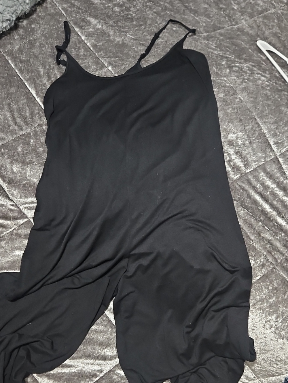 Old Navy Black Sleep Romper with Adjustable Straps